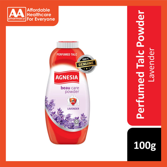 Agnesia Beau Care Powder (Lavender) 100g - Perfumed Talc