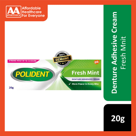 Polident Denture Adhesive Cream 20g (Fresh Mint)