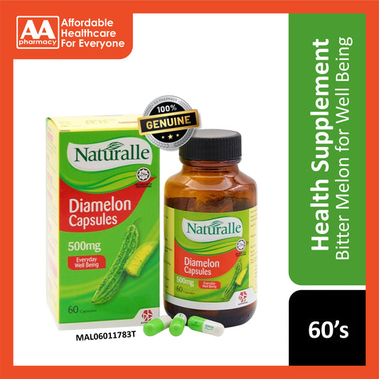 Naturalle Diamelon (Bitter Melon) 500mg Capsules 60's