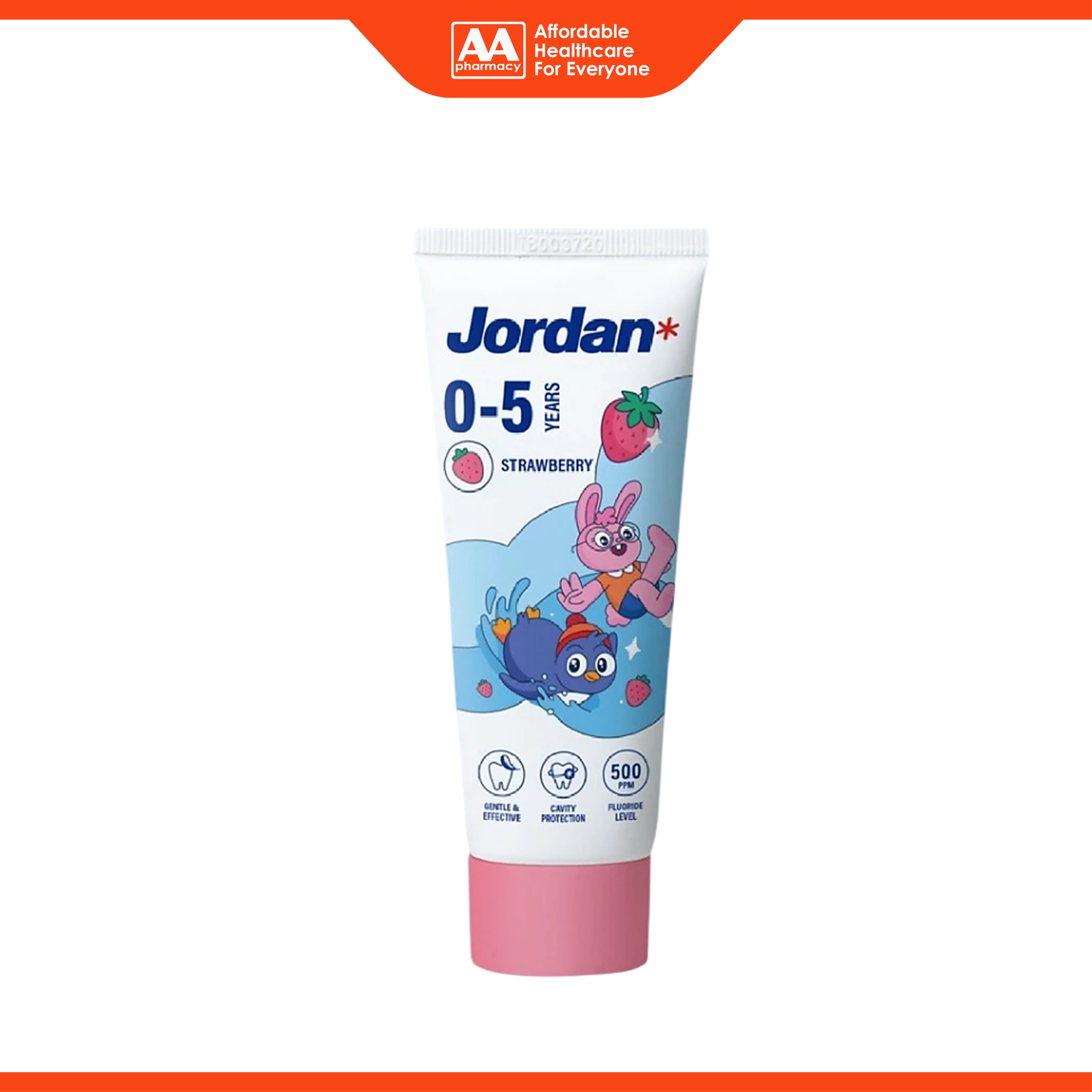 Jordan Toothpaste Step 1 0-5 Years - Strawberry (75g)