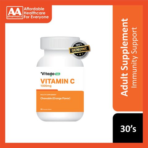 Vitago365 Vitamin C 1000mg Chewable Tablet 30's