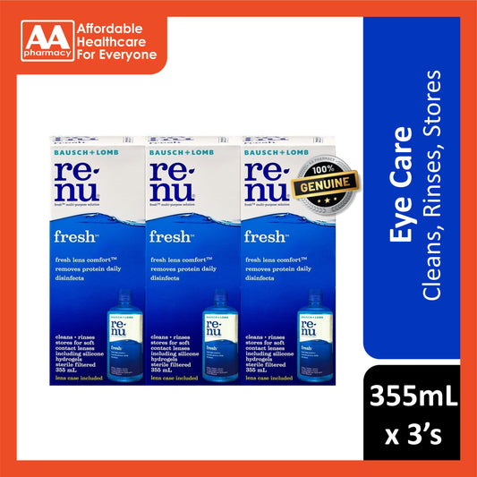 Re-nu Fresh Multi-Purpose Solution 355mLx3's [Triple Pack]