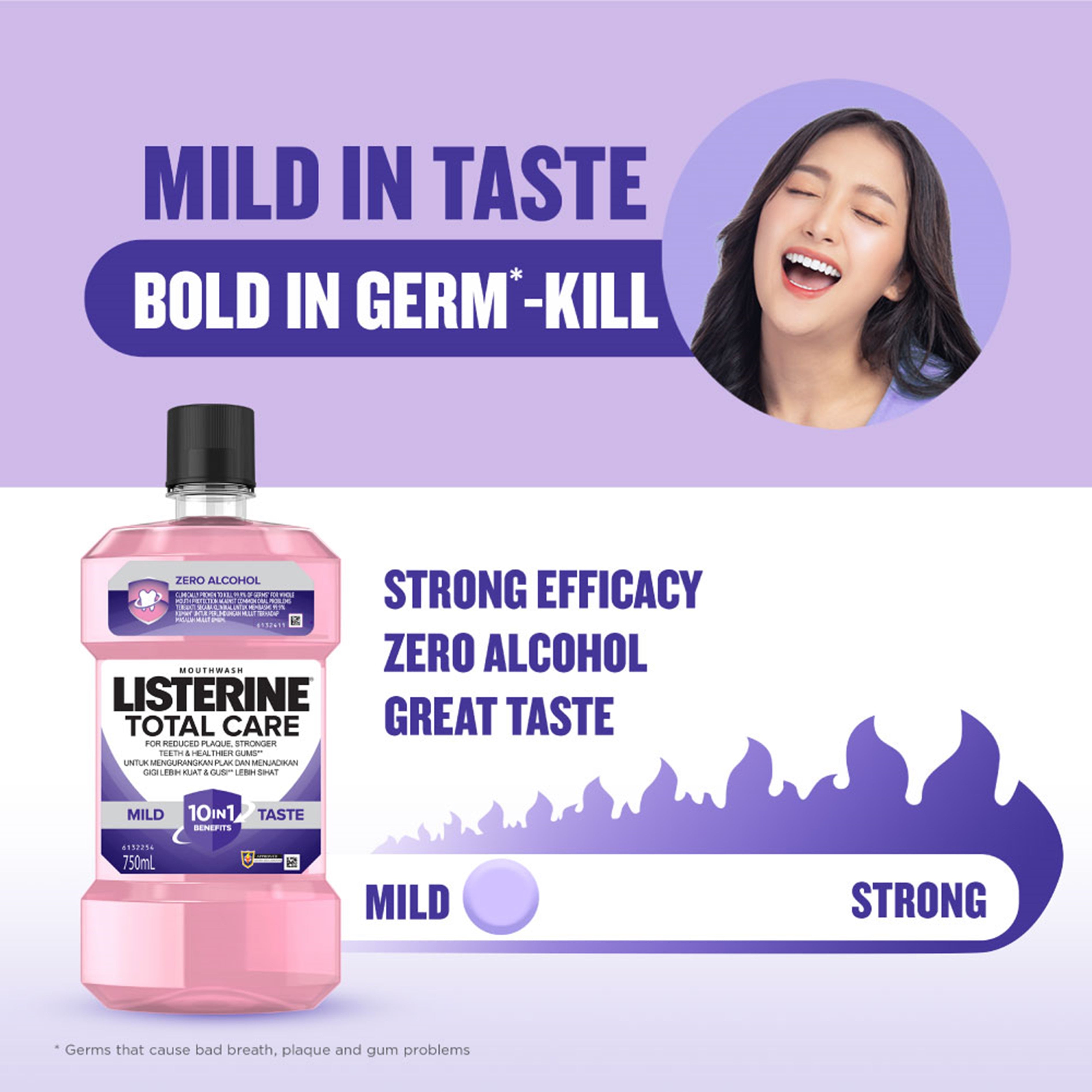 Listerine Mouthwash - Total Care (Mild Taste) 750mL