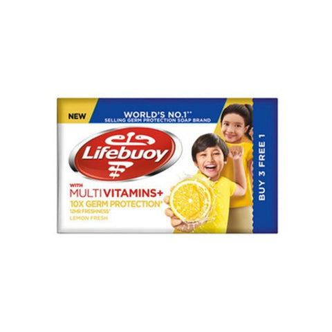 Lifebuoy Bar Soap with Multivitamins (Lemon Fresh) 100gx4's [Value Pack]