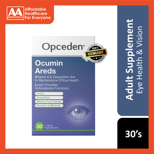 Opceden Ocumin Areds Vegecapsule 30's (Expert Formulation for Eye Care)