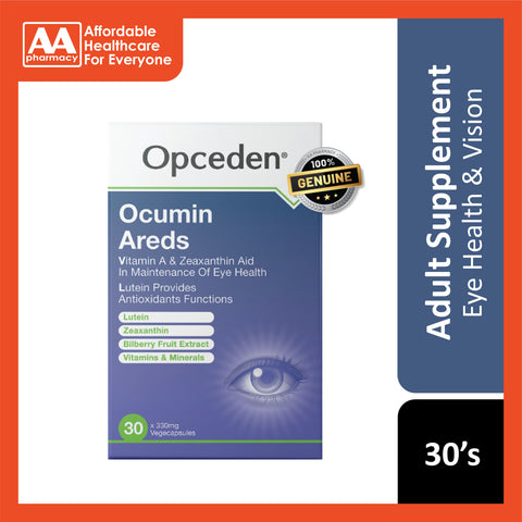Opceden Ocumin Areds Vegecapsule 30's (Expert Formulation for Eye Care)