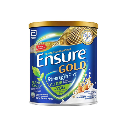 Abbott Ensure Gold StrengthPro Plant-Based Complete Nutrition Drink 400g (Almond Flavour)