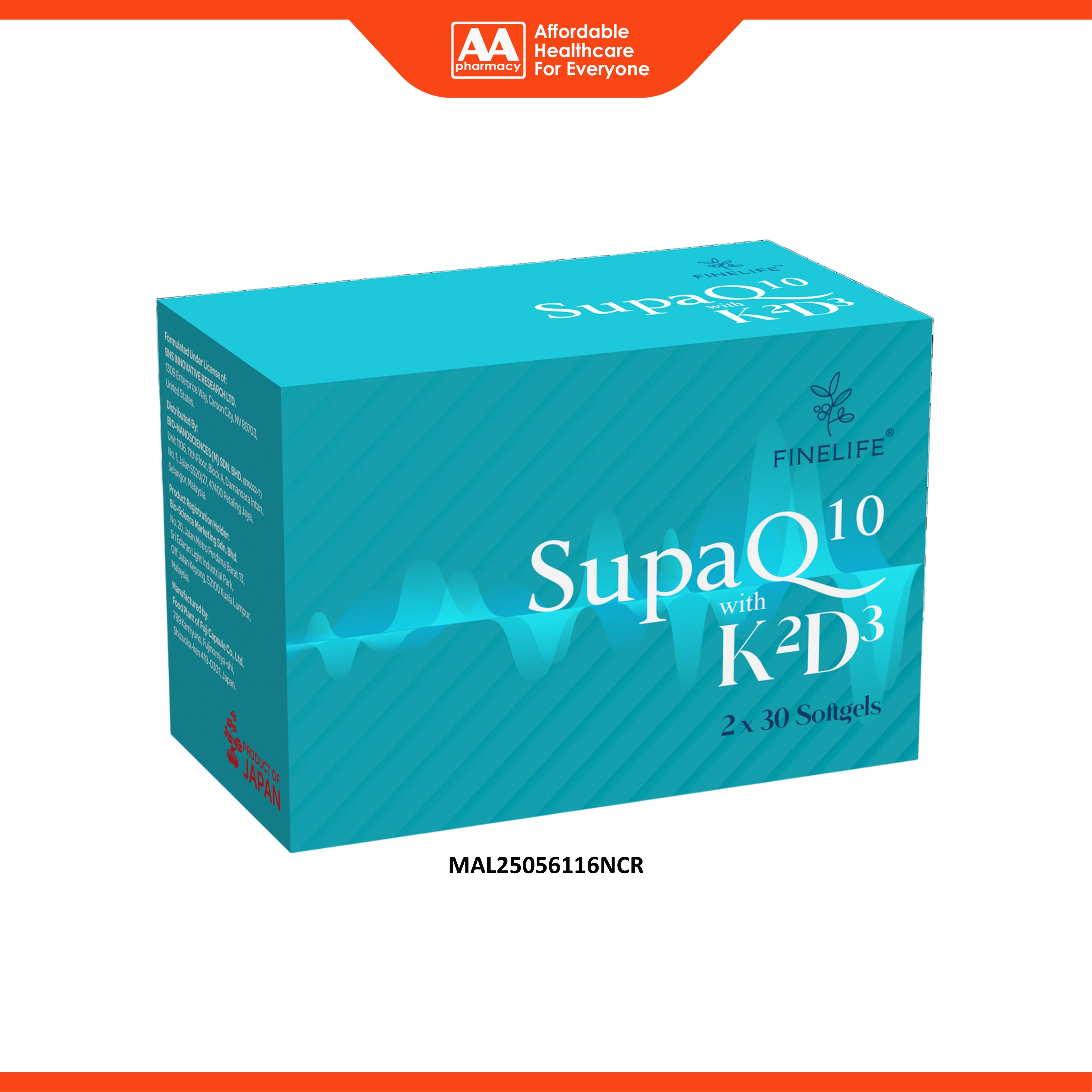 Finelife SupaQ10 with K2D3 Softgel 2x30's