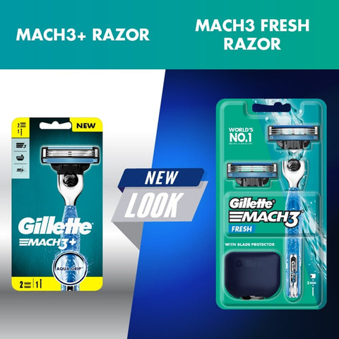Gillette Mach 3 Fresh (1 Handle, 2 Cartridges, 1 Travel Cover)