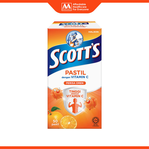 Scott's Pastilles with Vitamin C (Orange Flavour) 50's