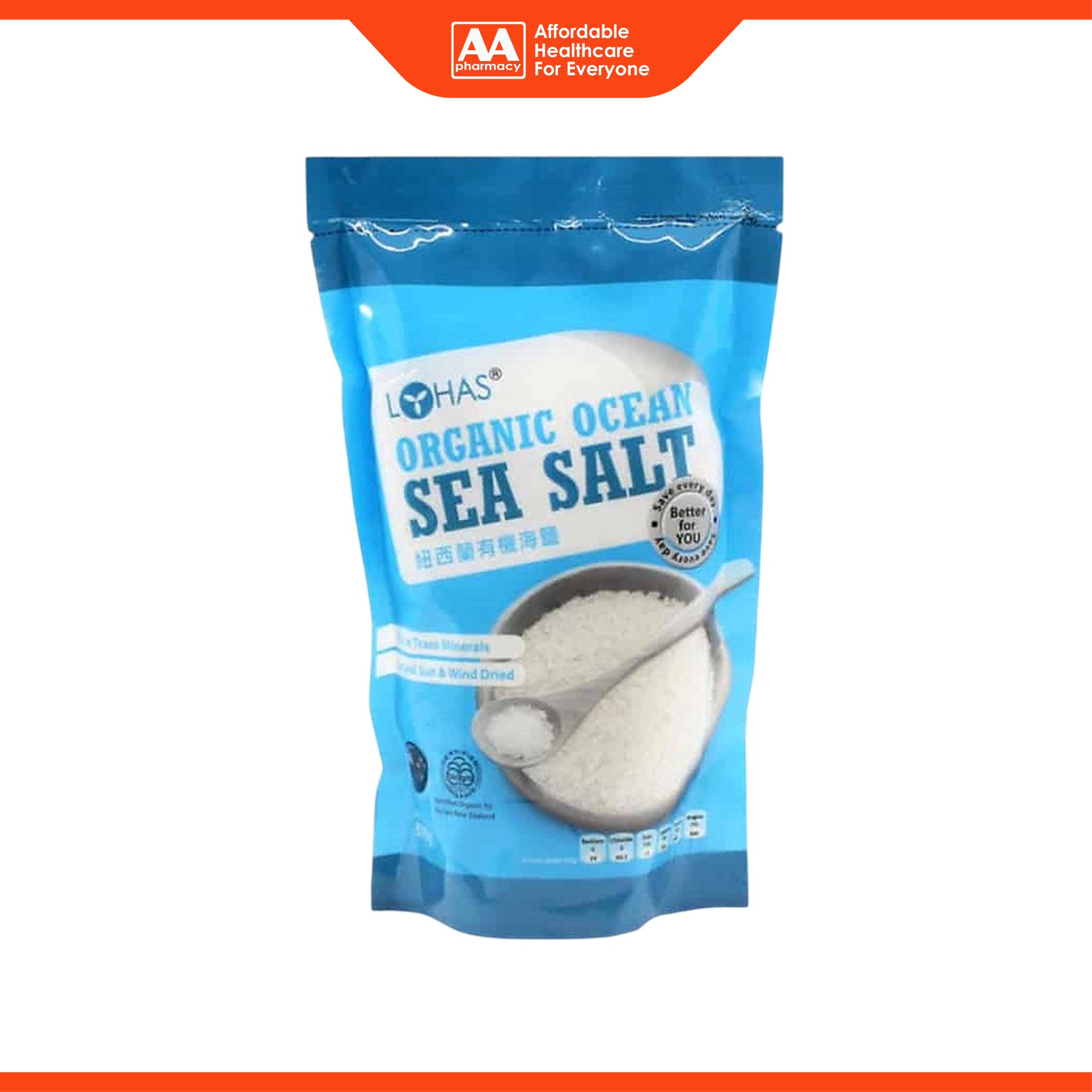 Lohas Organic Ocean Sea Salt 500g