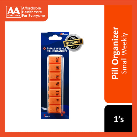 A-Dose Small Weekly Pill Organizer (7 Compartments) 1's