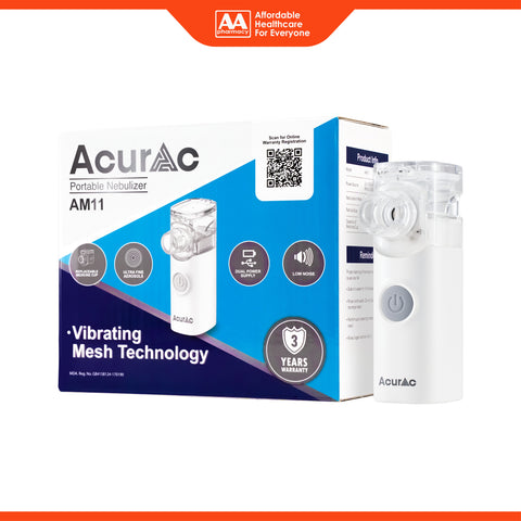 Acurac Portable Nebulizer (Model: AM11) [3 Years Warranty for Motor only]