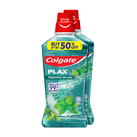 Colgate Plax (Freshmint Splash) Mouthwash 750mLx2's [Twinpack]