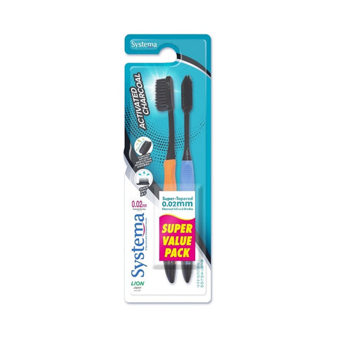 Systema Toothbrush (Activated Charcoal, Soft) 2's