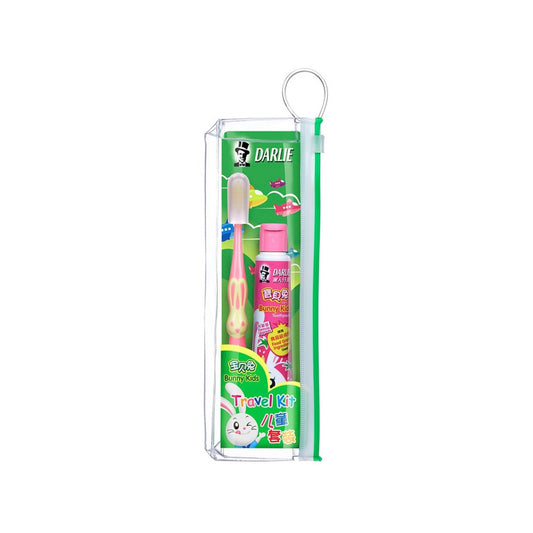 Darlie Bunny Kids Dental Kit For Children (Bunny Kids Strawberry Toothpaste 40g + Lovely Bunny For Kids Toothbrush 4+ Years)