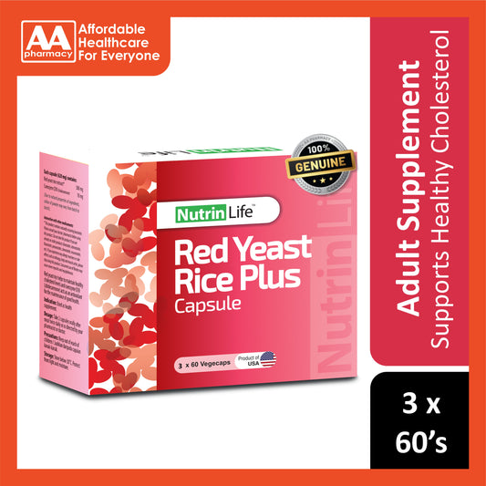 NutrinLife Red Yeast Rice Plus Vegecapsule 3x60's