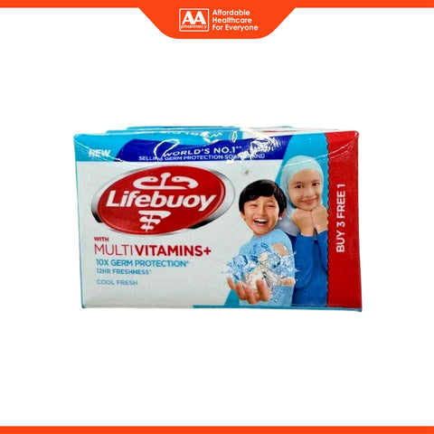 Lifebuoy Bar Soap with Multivitamins (Cool Fresh) 100gx4's [Value Pack]