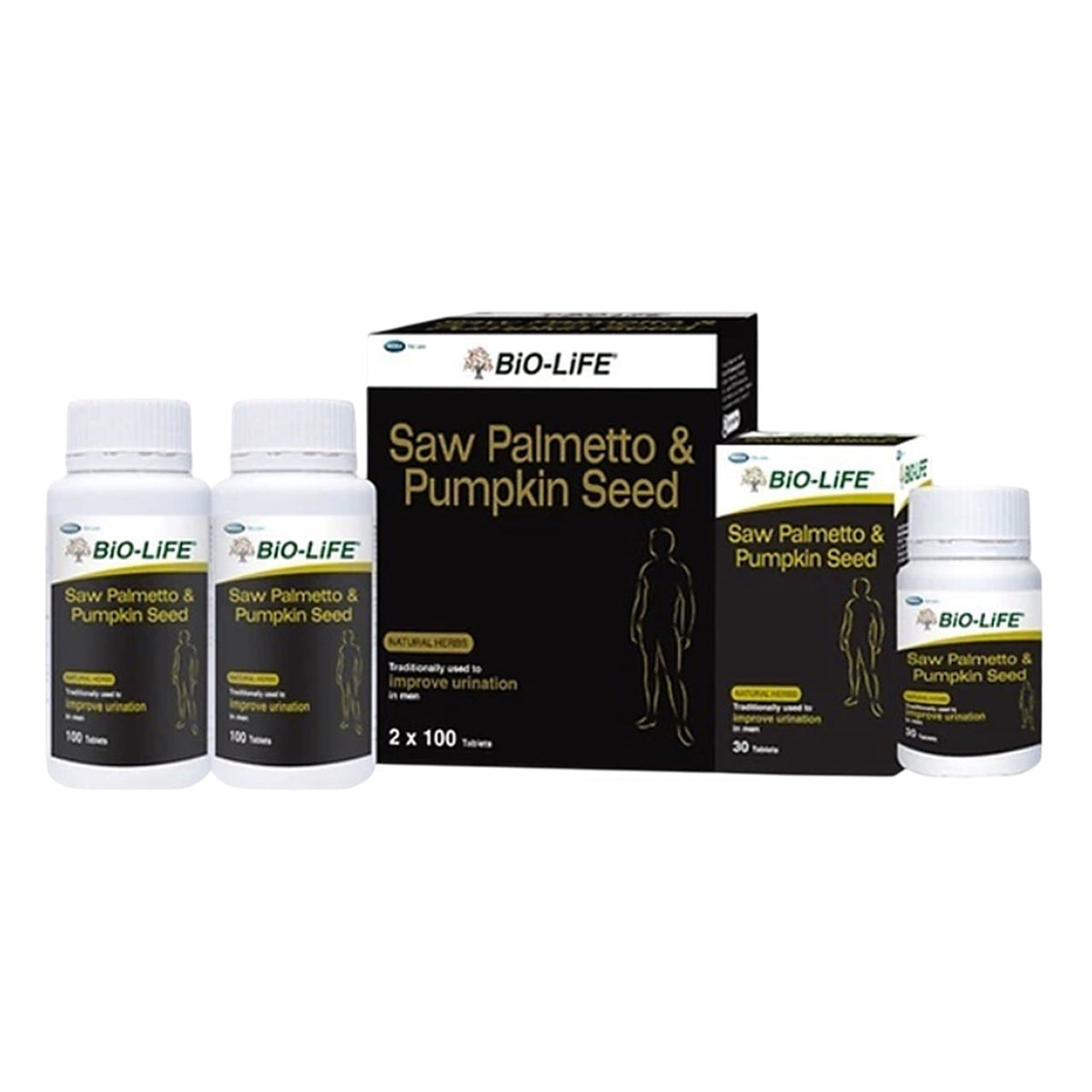 Bio-Life Saw Palmetto and Pumpkin Seed Tablet (2 x 100's + 30's)