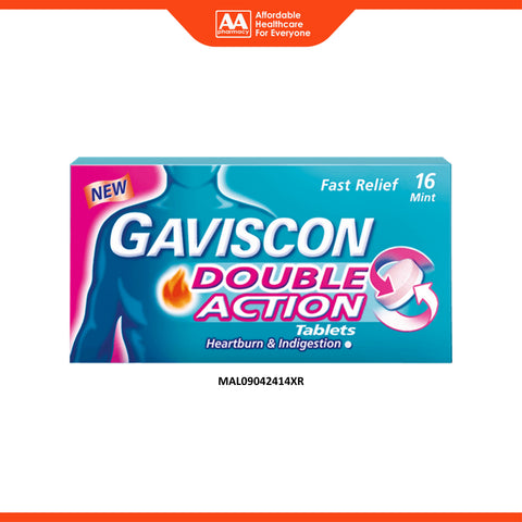 Gaviscon Double Action Chewable Tablet 16's (Mint Flavour)