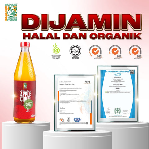 Radiant Organic Apple Cider Vinegar 750mL