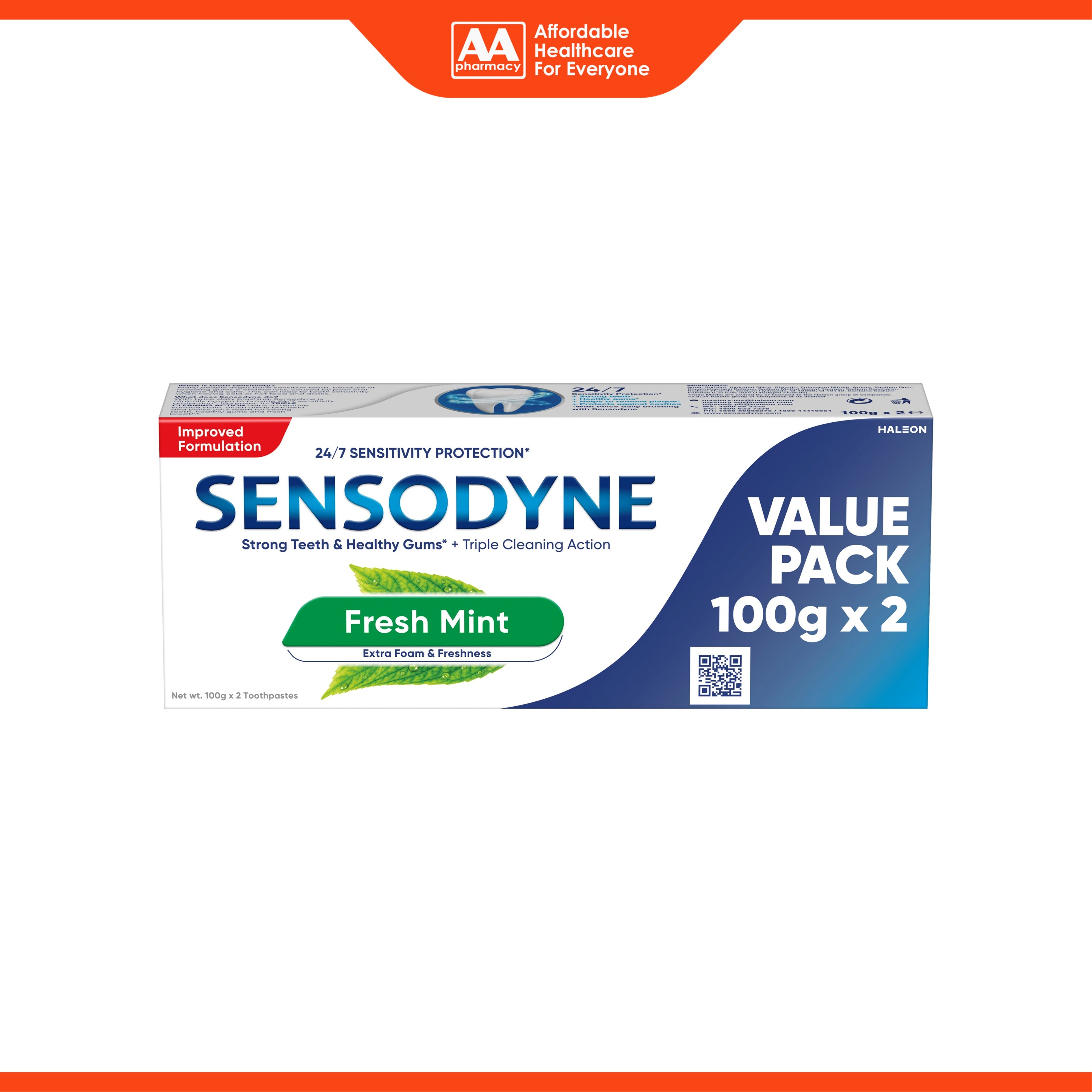 Sensodyne Toothpaste - Fresh Mint (2 x 100g)