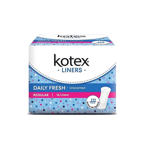 Kotex Liners (Daily Fresh, Regular, Unscented) 16's