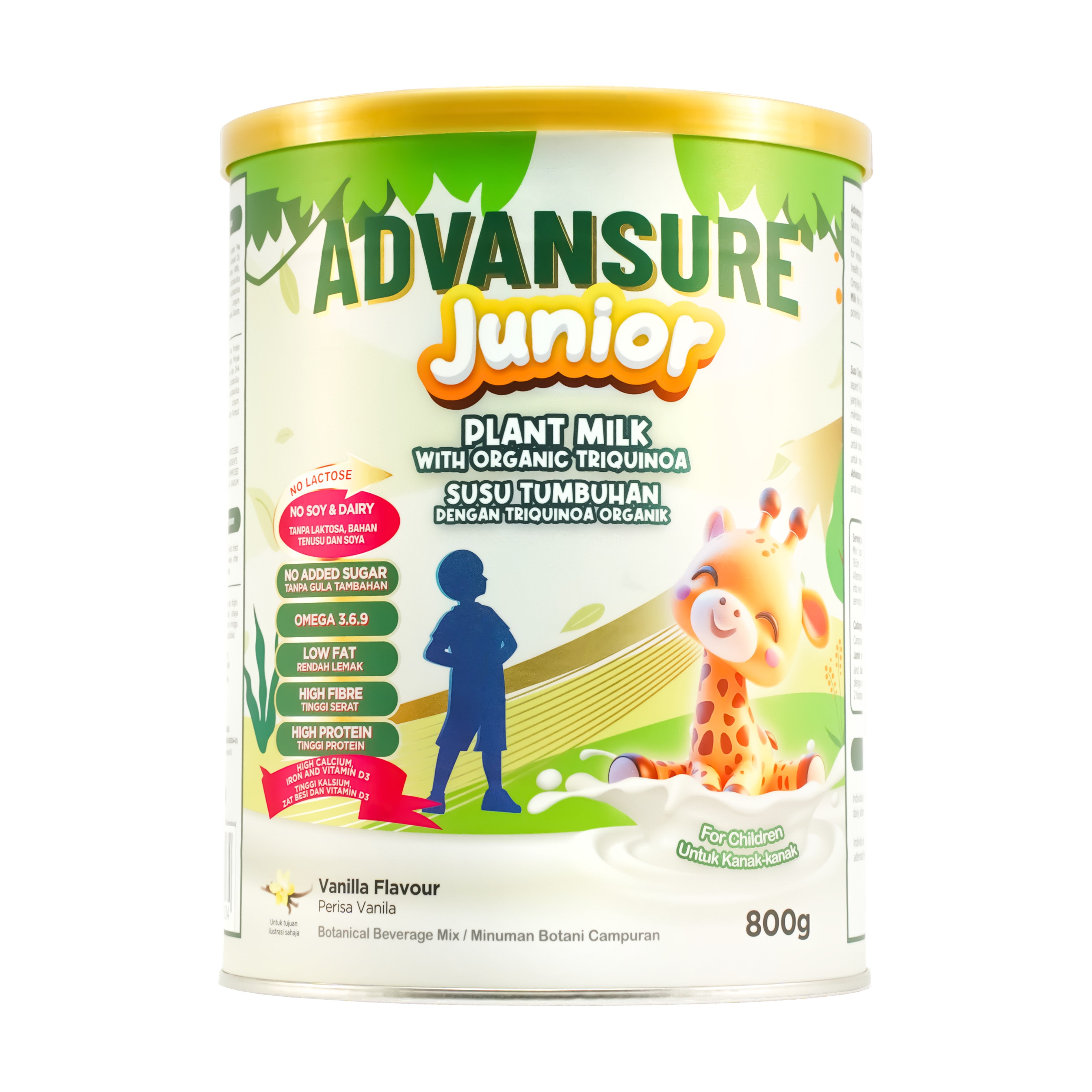 Advansure Junior Plant Milk with Organic Triquinoa 800g (Vanilla Flavour)
