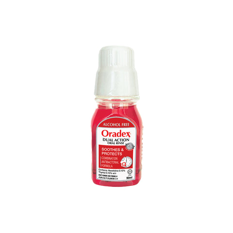 Oradex Dual Action Oral Rinse (Alcohol Free) 90mL