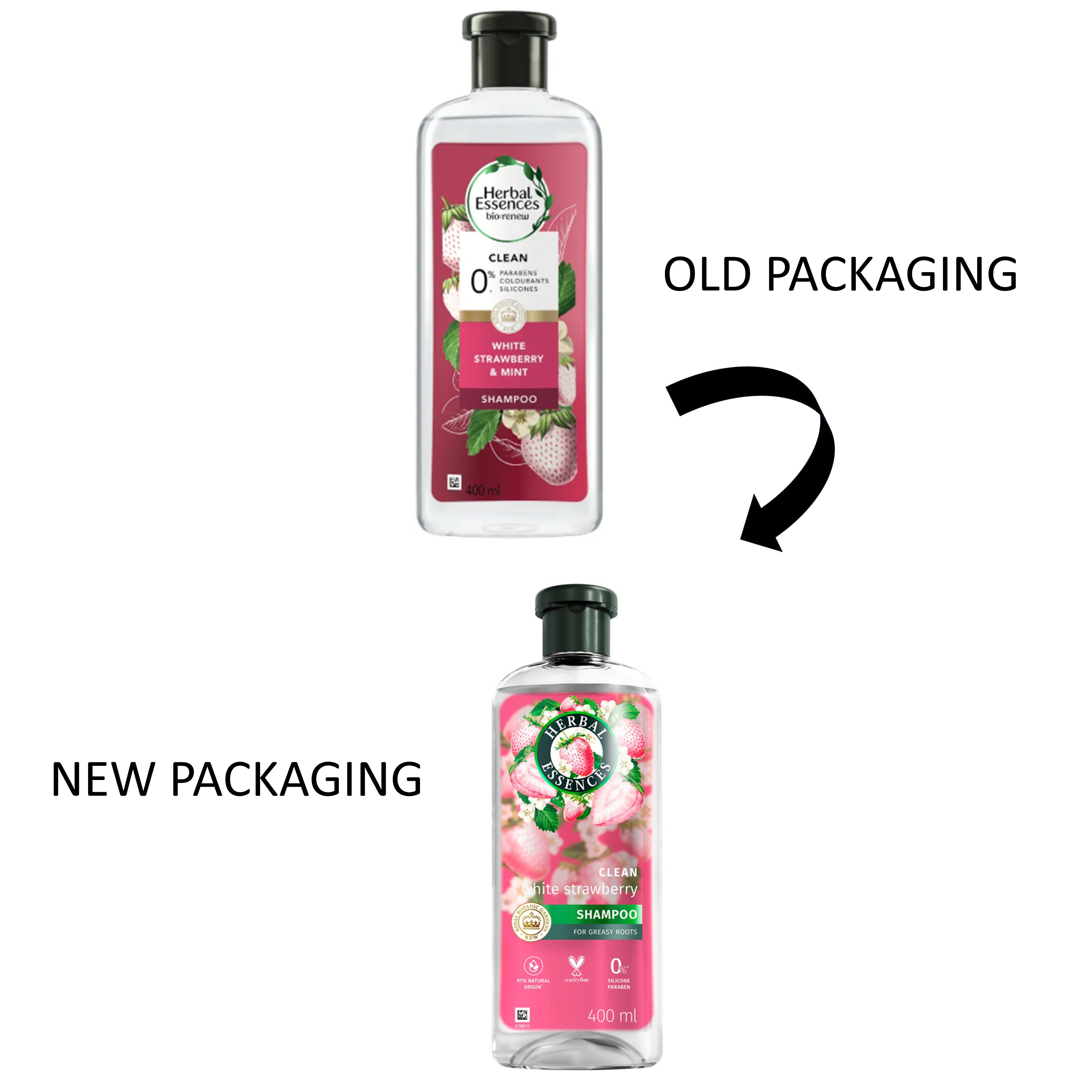 Herbal Essences Shampoo - White Strawberry, Clean (400ml)