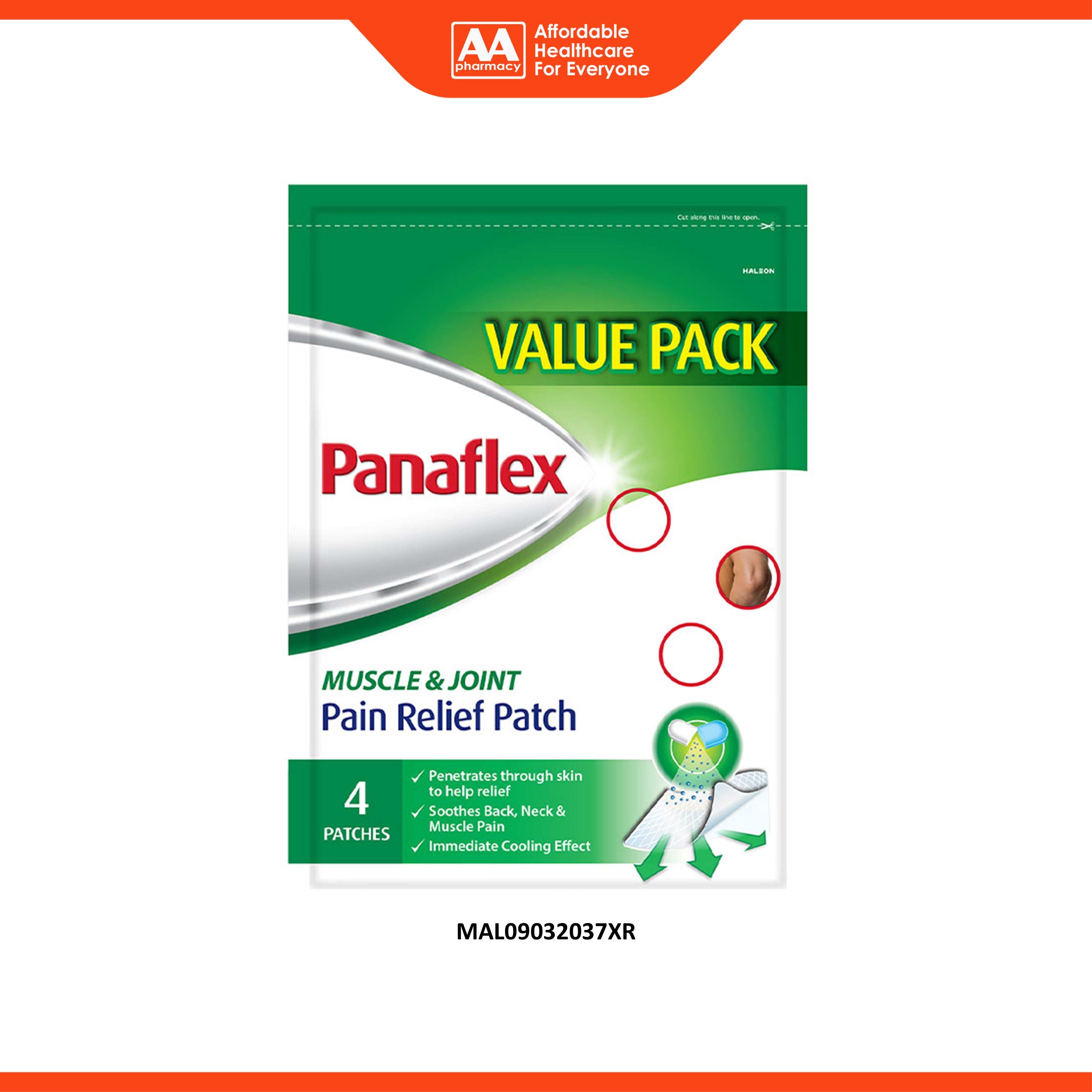 Panaflex Muscle and Joint Pain Relief Patch 4's [Value Pack]
