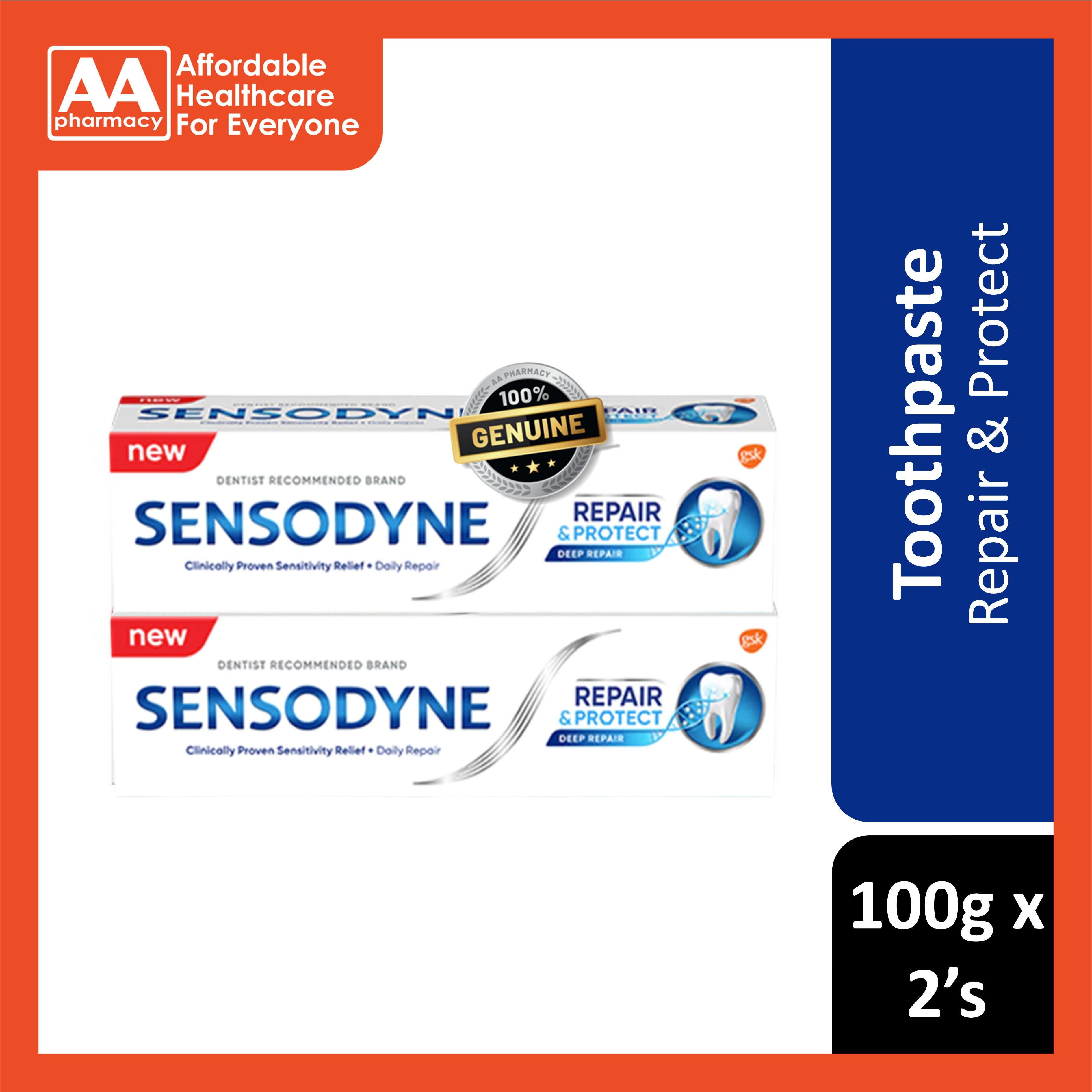 Sensodyne Toothpaste (Repair and Protect) 100gx2's [Twinpack]