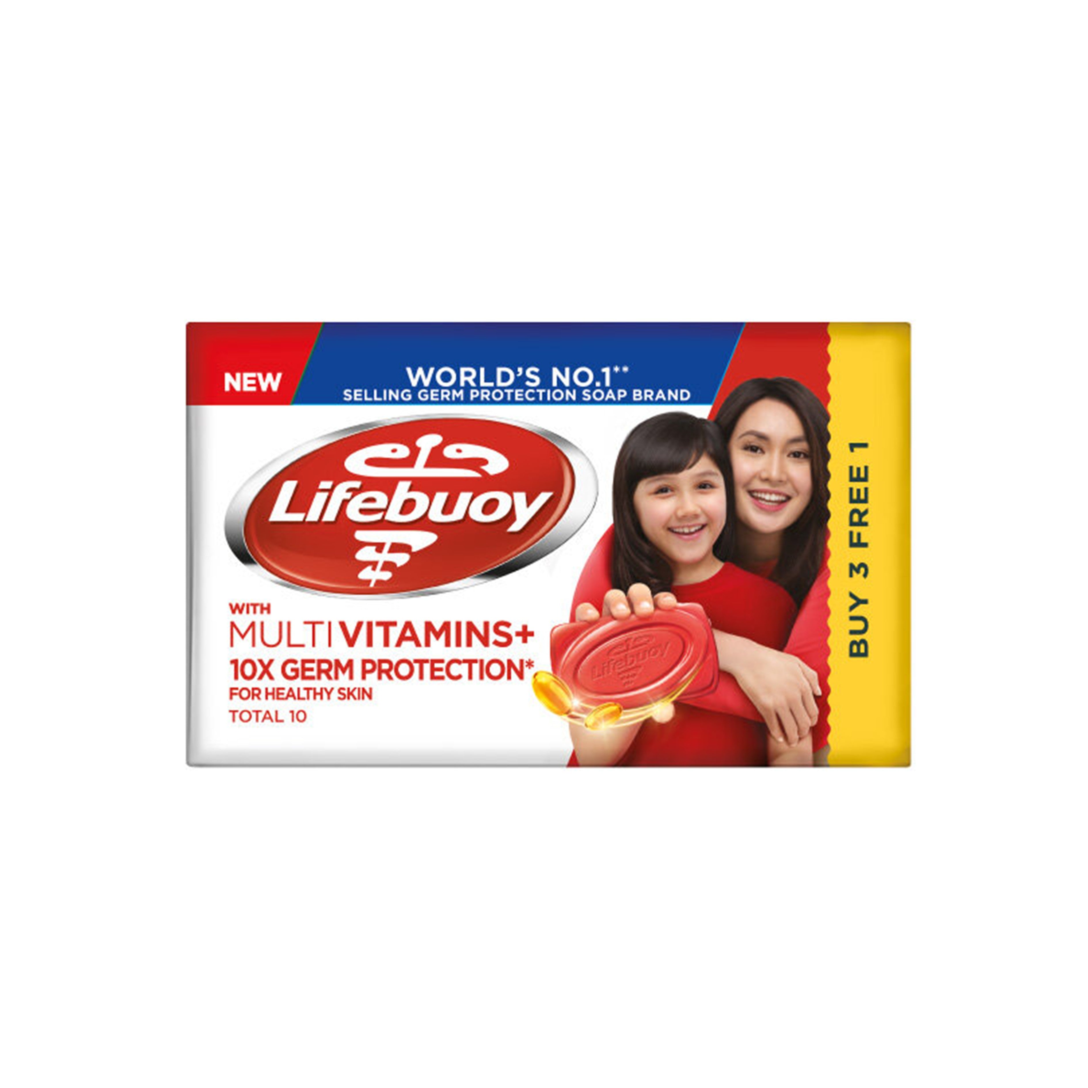 Lifebuoy Bar Soap with Multivitamins (Total 10) 100gx4's [Value Pack]