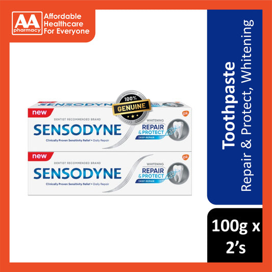 Sensodyne Toothpaste (Repair and Protect, Whitening) 100gx2's [Twinpack]