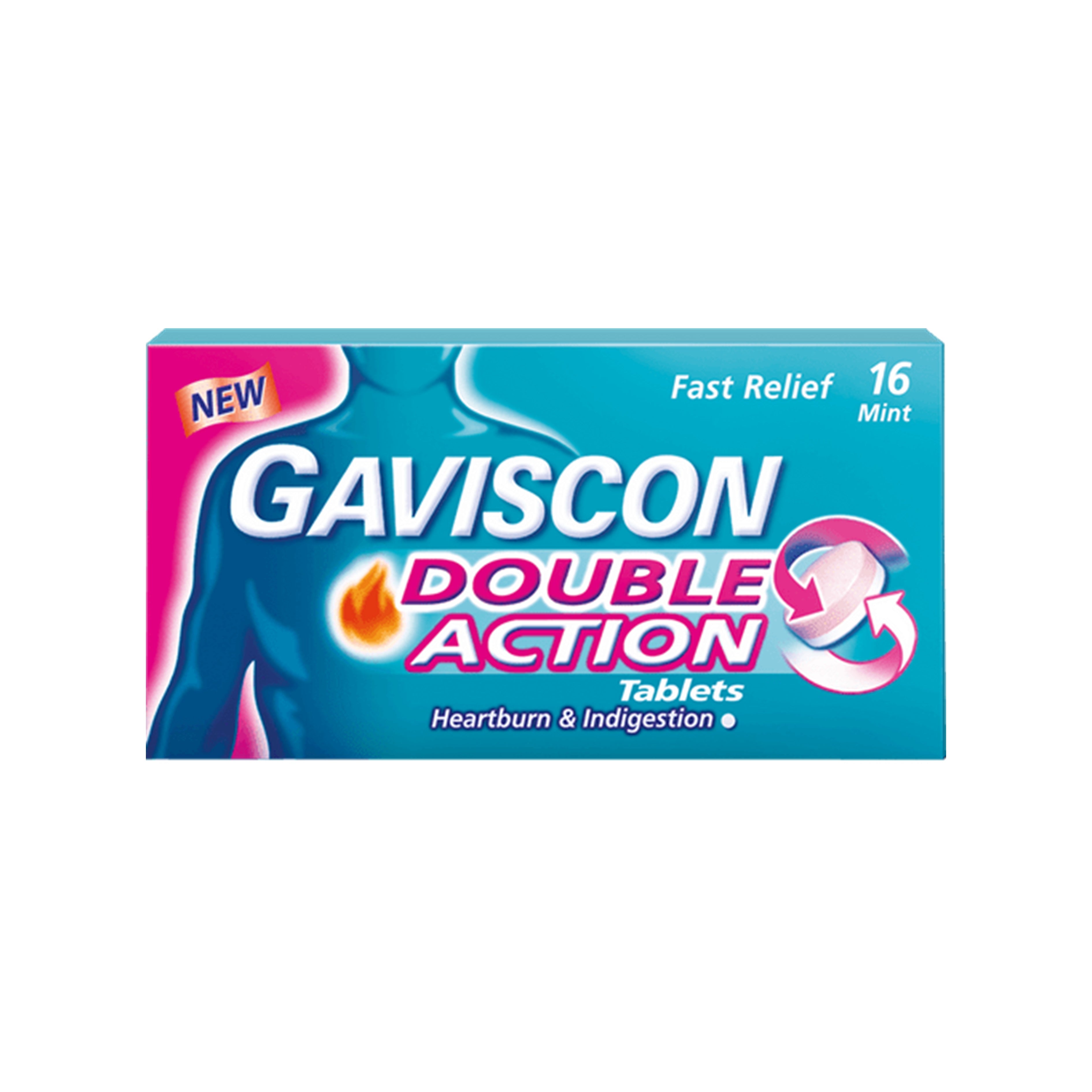 Gaviscon Double Action Chewable Tablet 16's (Mint Flavour)
