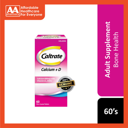 Caltrate Calcium 600mg + D Tablet 60's