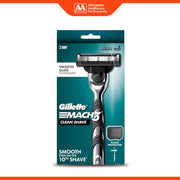 Gillette Mach 3 Clean Shave Razor - 1 Handle + 1 Cartridge + 1 Blade Protector