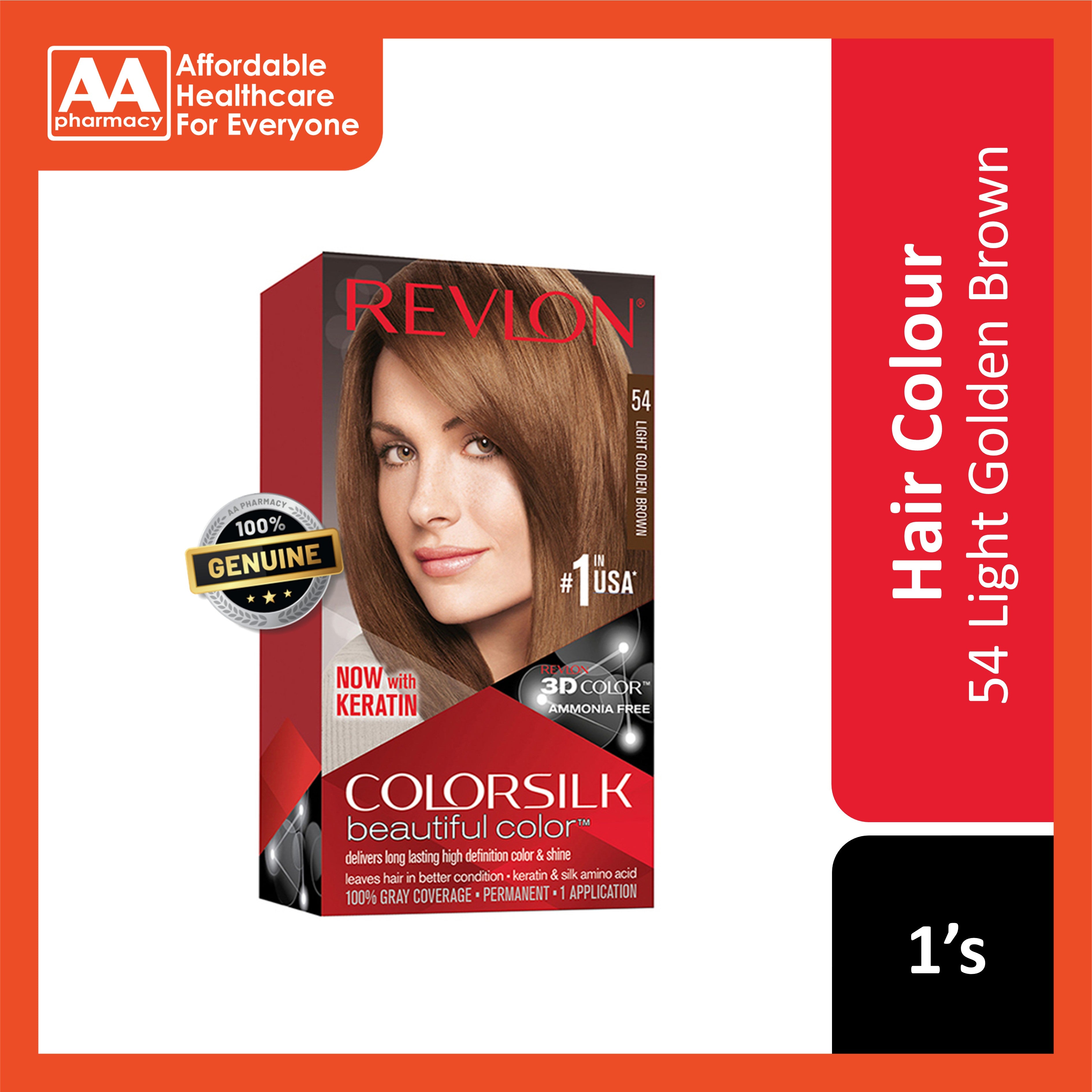 Revlon ColorSilk Beautiful Color 54 Light Golden Brown