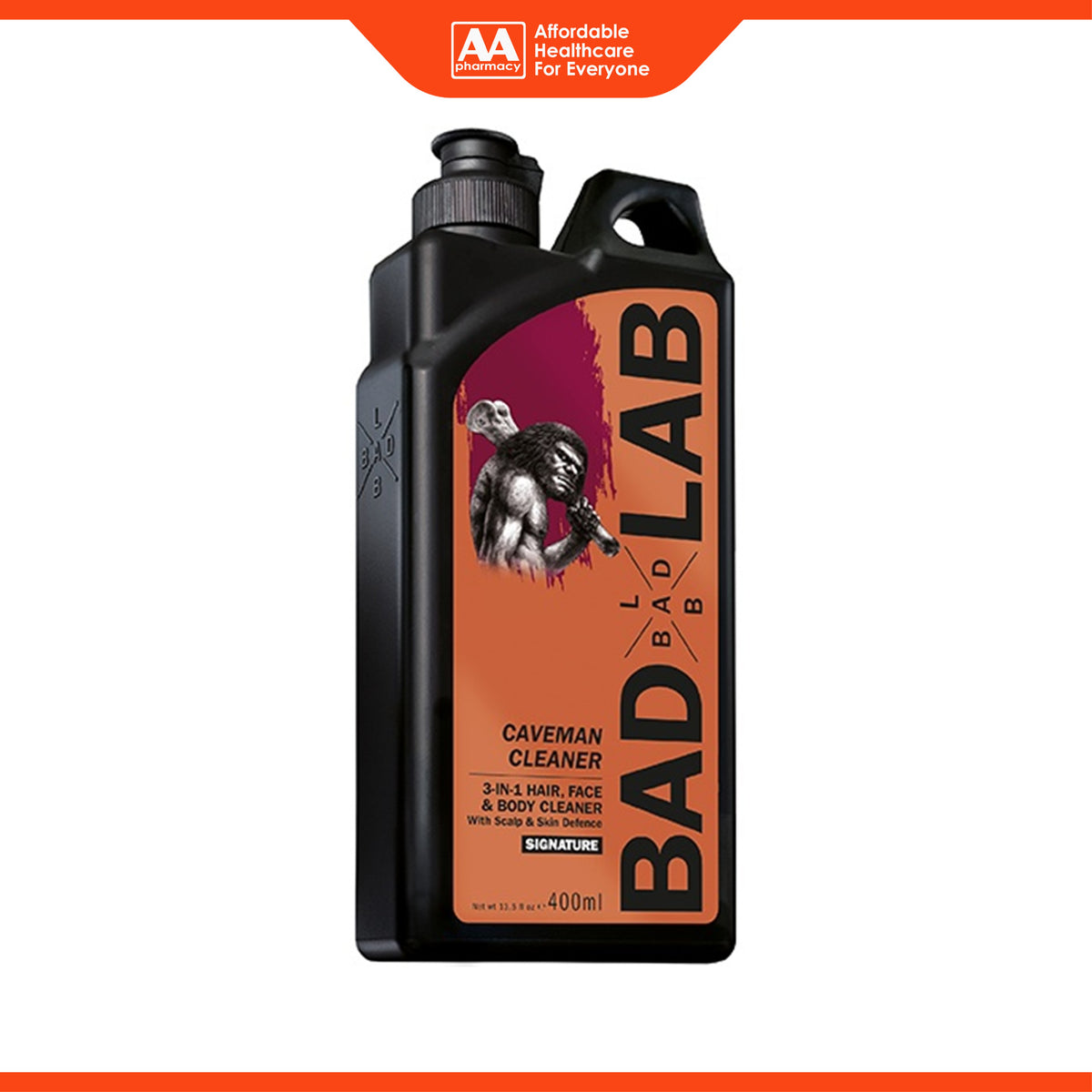 Bad Lab Caveman Cleaner 3-in-1 Hair, Face and Body Cleaner - Signature (400ml)