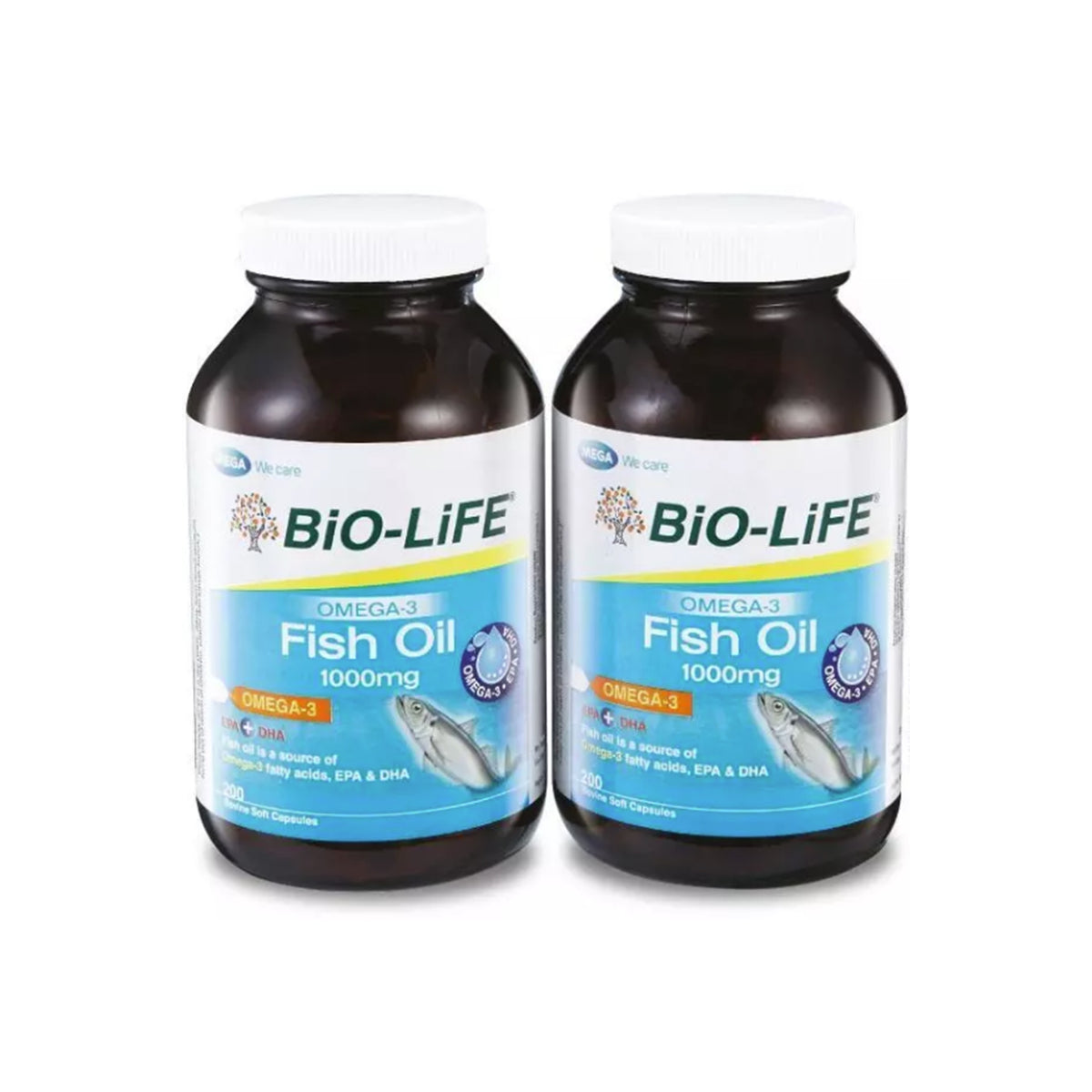 Bio-Life Omega-3 Fish Oil 1000mg Soft Capsule (2 x 200's)