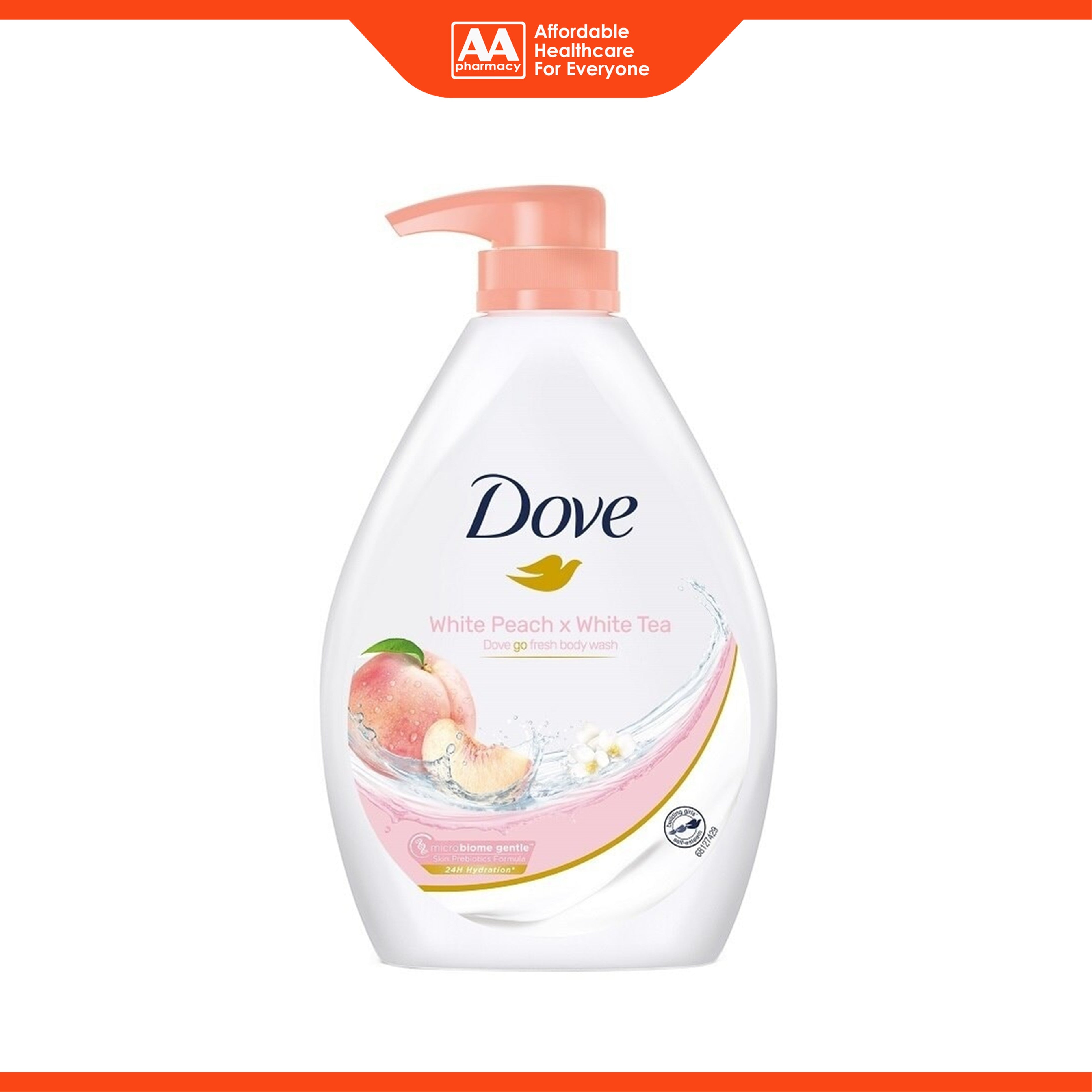 Dove White Peach x White Tea Go Fresh Body Wash 1L