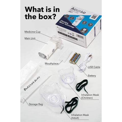 Acurac Portable Nebulizer (Model: AM11) [3 Years Warranty for Motor only]
