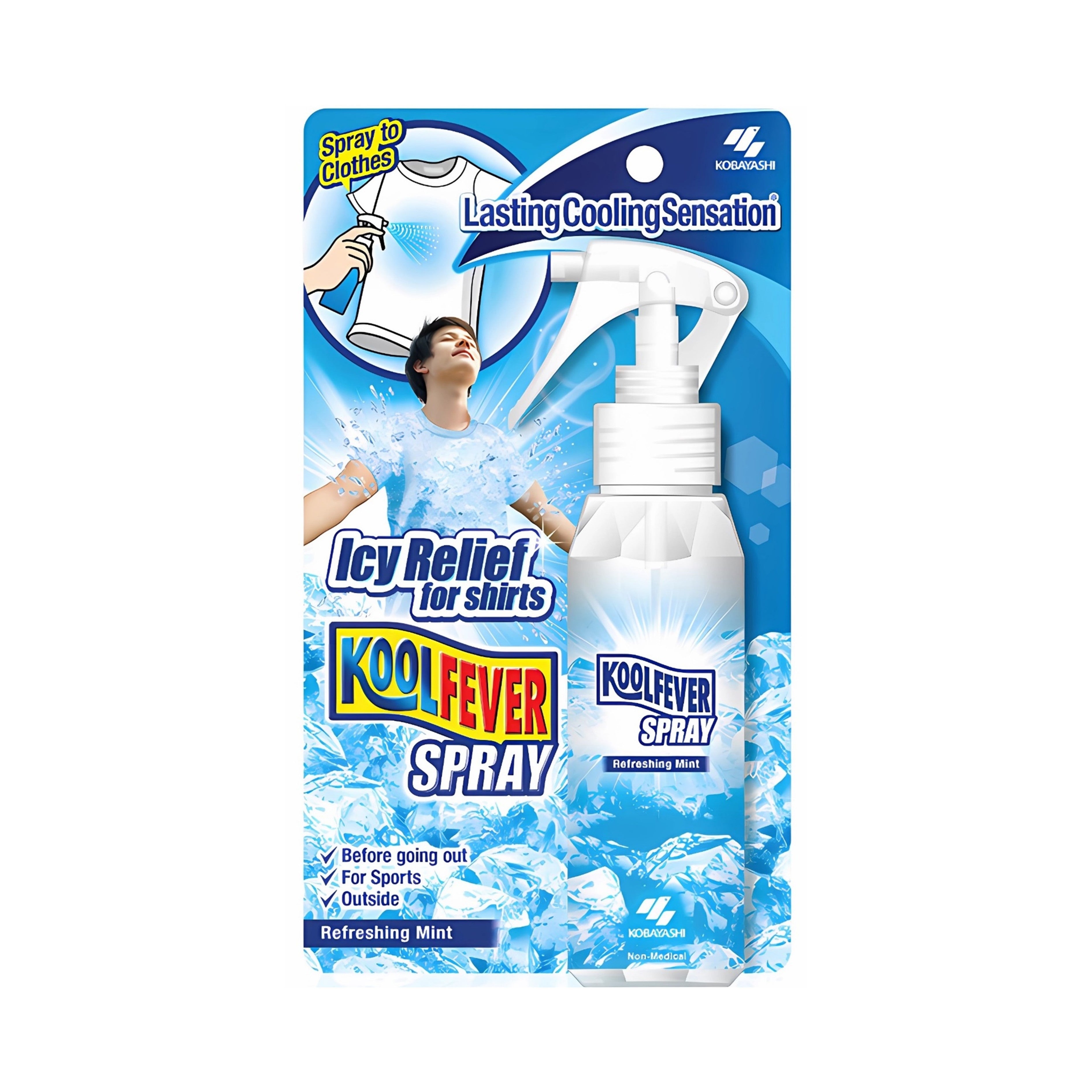 KoolFever Refreshing Mint Cooling Spray for Clothes (100ml) - Icy Relief For Shirts