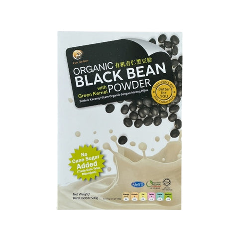 Eco Action Organic Black Bean with Green Kernel Powder 500g (No Cane Sugar Added)