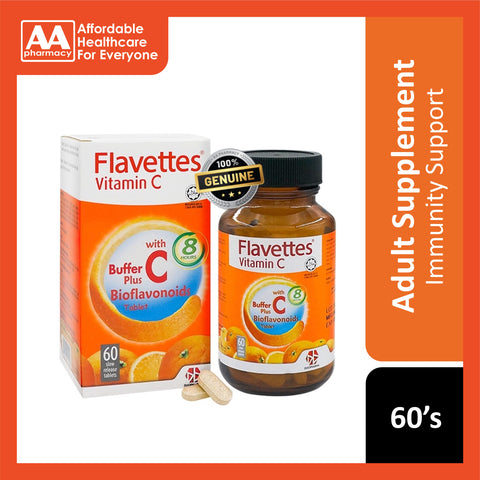 Flavettes Vitamin Buffer C (Slow Release) + Bioflavonoids Tablet 60's