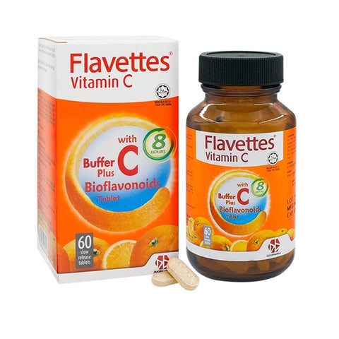 Flavettes Vitamin Buffer C (Slow Release) + Bioflavonoids Tablet 60's