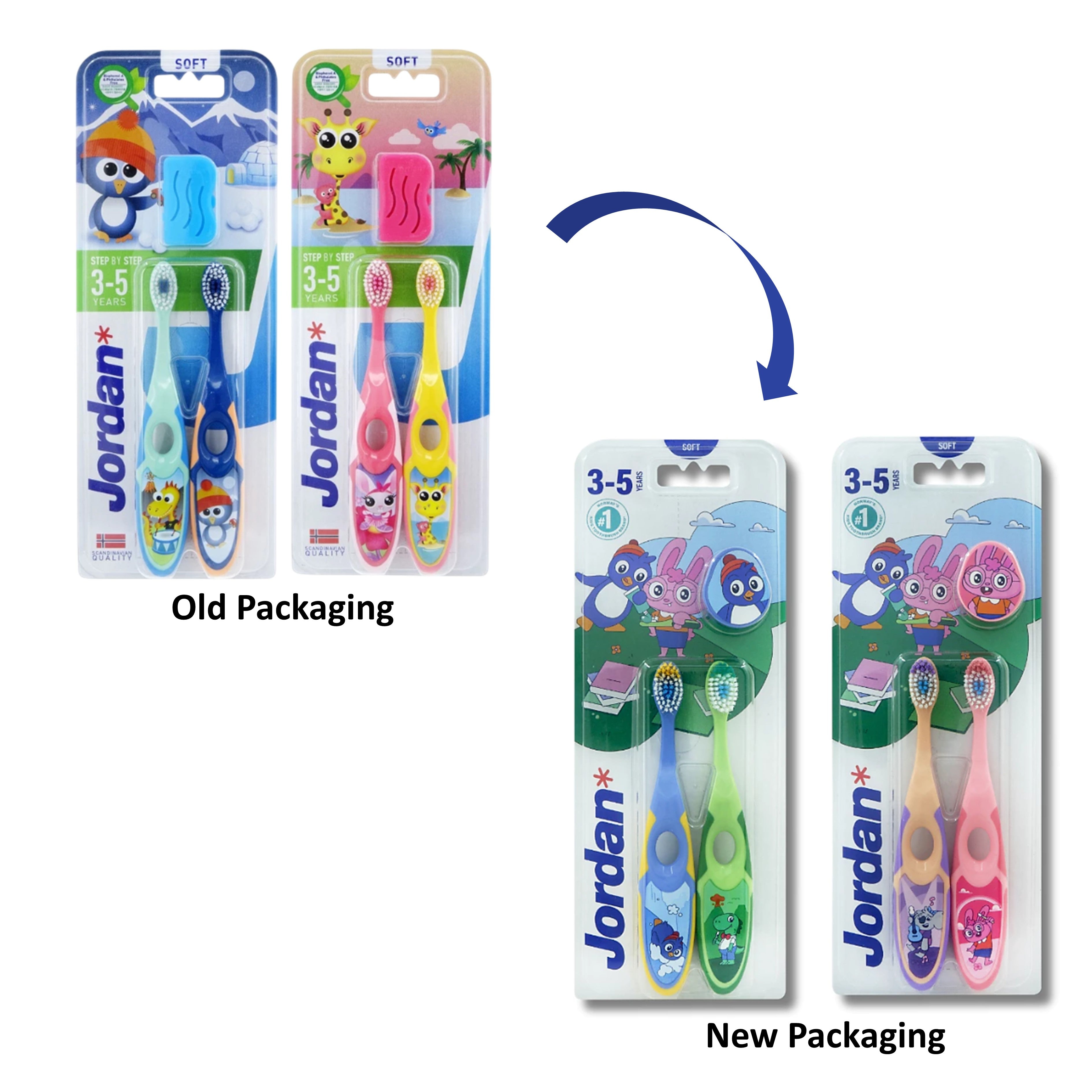 Jordan Toothbrush Step 2 3-5 Years Soft (2's)