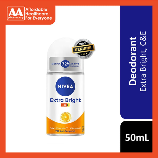 Nivea Extra Bright (C and E) 72H Anti-Perspirant Roll On 50mL