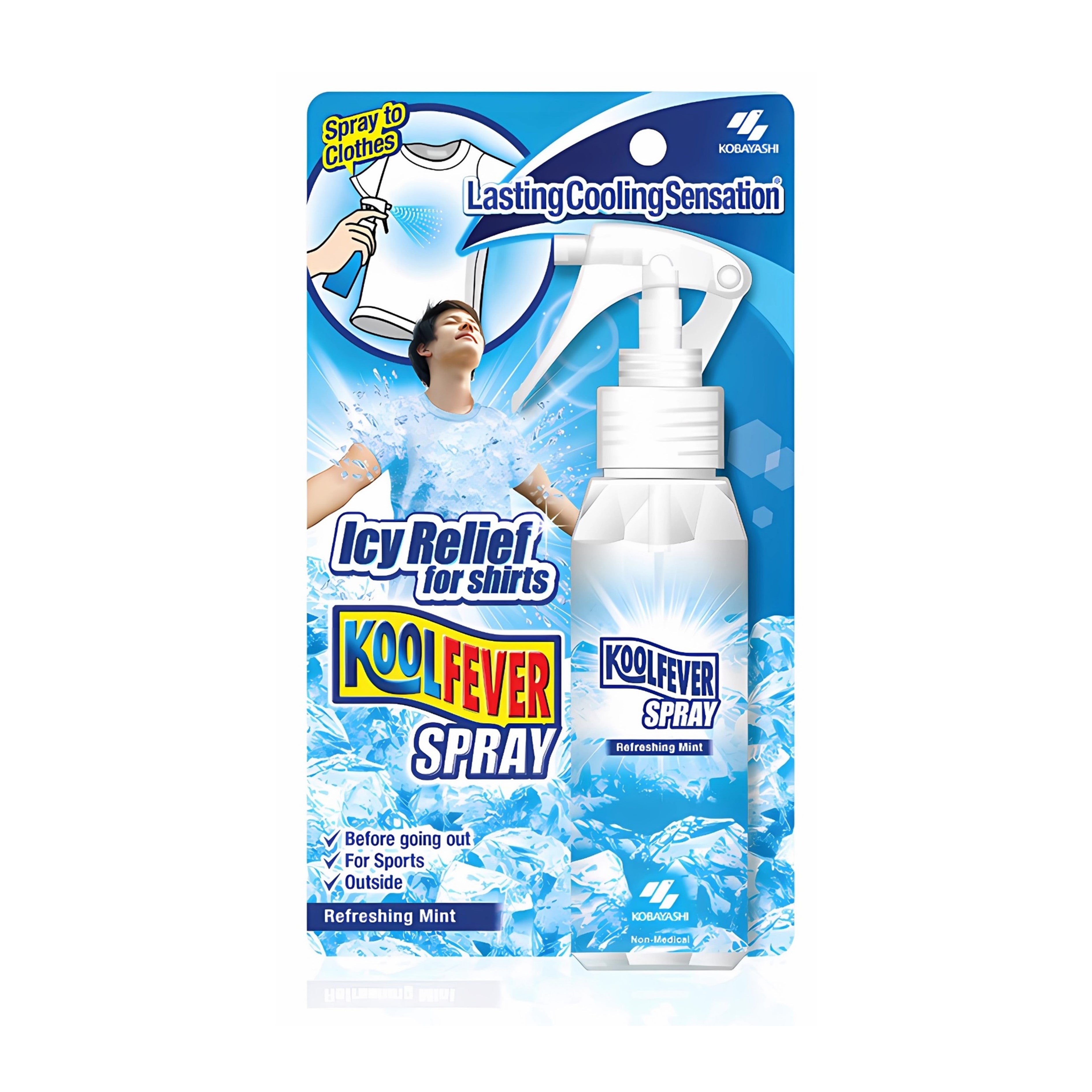 KoolFever Refreshing Mint Spray 100mL (Icy Relief For Shirts)
