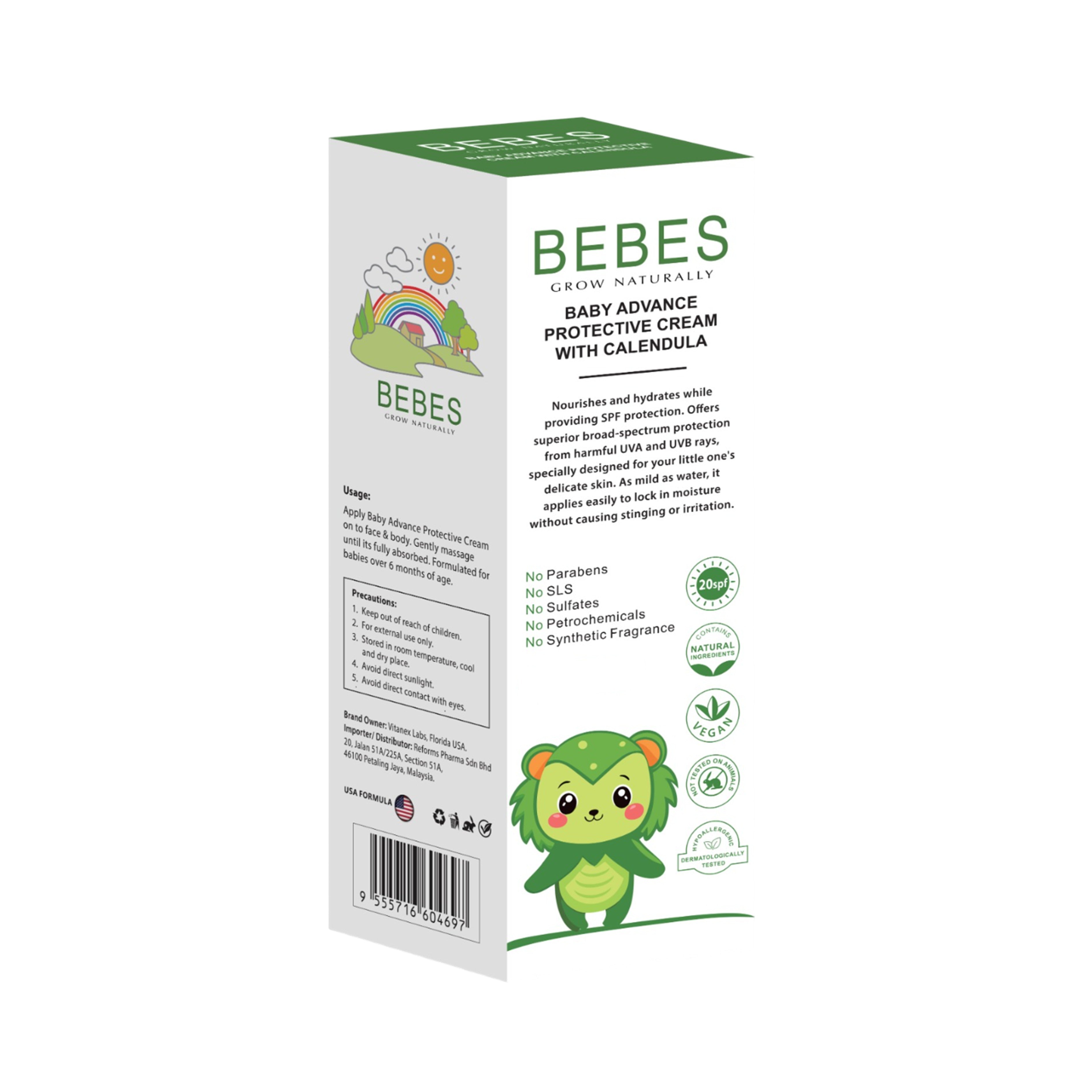 Bebes Baby Advance Protective Cream with Calendula 85g